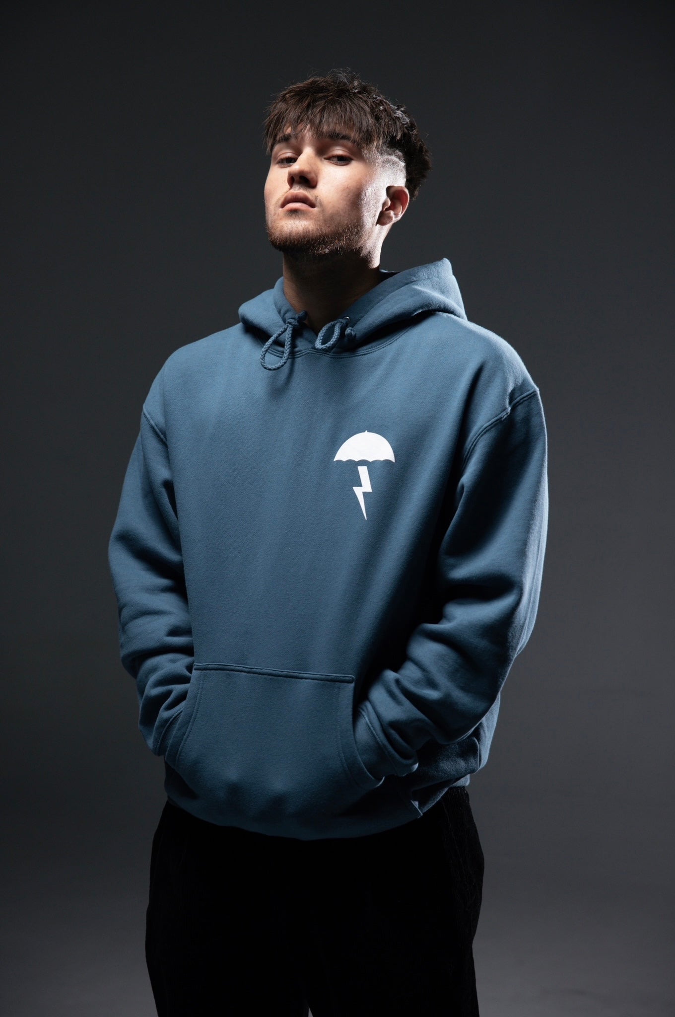 “WXTHESTRM” Classic Logo Hoodie “Forecast Blue”