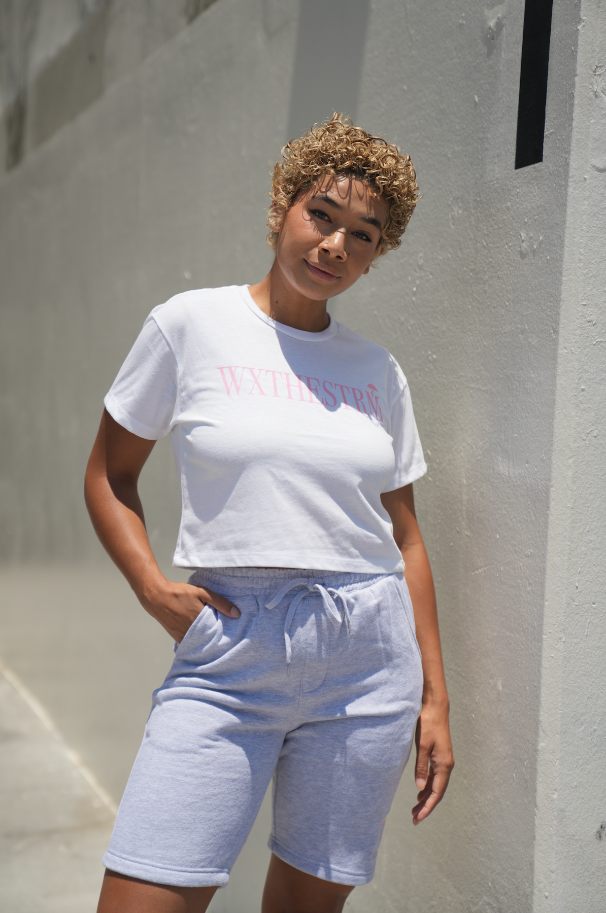 “WXTHESTRM” Logo Crop Top T-Shirt